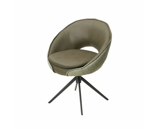 Стул Anna, ткань комби зеленый, поворотный механизм 360 градусов | Интернет магазин мебели и декора LifeDekor