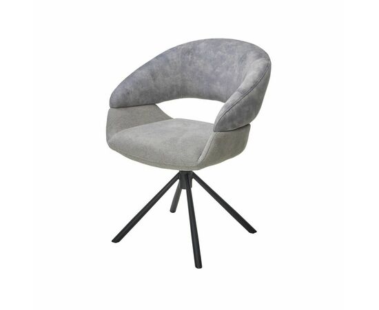 Стул Lotus ткань комби серый, поворотно-возвратный механизм 360 градусов | Интернет магазин мебели и декора LifeDekor
