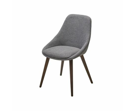 Стул Donatello рогожка серый, опоры орех | Интернет магазин мебели и декора LifeDekor