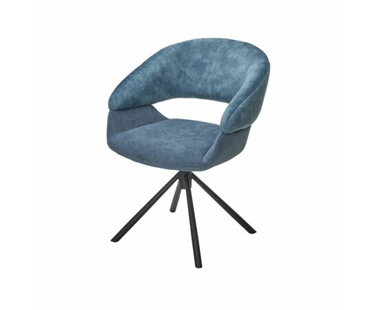 Стул Lotus ткань комби синий, поворотно-возвратный механизм 360 градусов | Интернет магазин мебели и декора LifeDekor