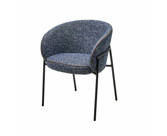 Стул Ghost букле биколорный, синий | Интернет магазин мебели и декора LifeDekor