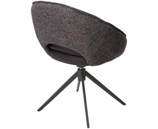 Стул Anna, ткань комби серый, поворотный механизм 360 градусов, изображение 2 | Интернет магазин мебели и декора LifeDekor