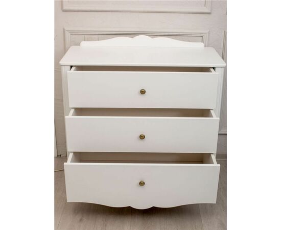 Комод "Версаль" 3 ящика (белый), изображение 2 | Интернет магазин мебели и декора LifeDekor