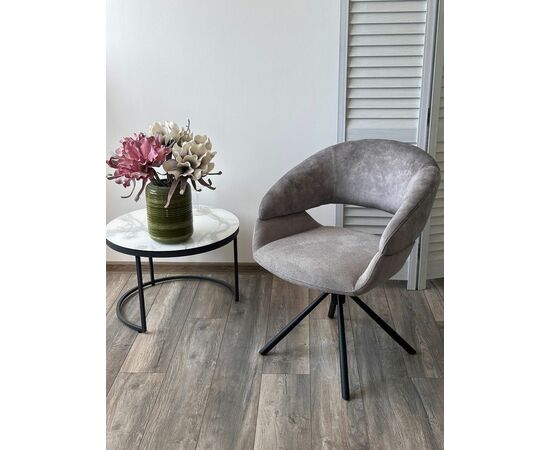 Стул Lotus ткань комби серый, поворотно-возвратный механизм 360 градусов, изображение 6 | Интернет магазин мебели и декора LifeDekor