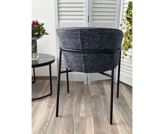 Стул Ghost букле биколорный, синий, изображение 3 | Интернет магазин мебели и декора LifeDekor