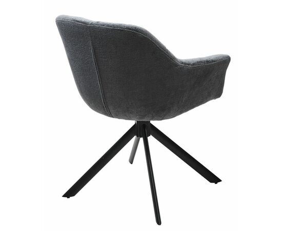 Стул Abba шенилл темно-серый, поворотно-возвратный механизм 180 градусов с возвратом, изображение 3 | Интернет магазин мебели и декора LifeDekor