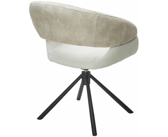 Стул Lotus ткань комби бежевый, поворотно-возвратный механизм 360 градусов, изображение 3 | Интернет магазин мебели и декора LifeDekor