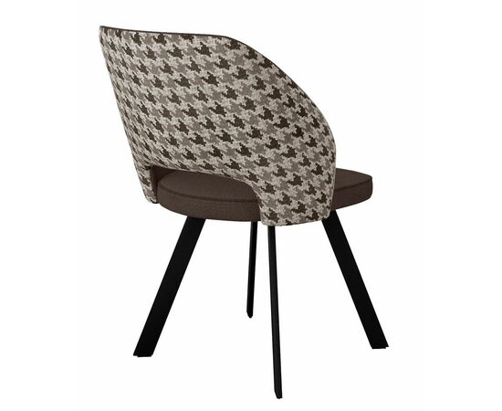 Стул DikLine 274 поворотный SB3/A2 шоколад, ножки черные, изображение 3 | Интернет магазин мебели и декора LifeDekor