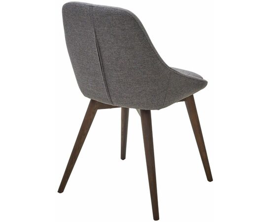 Стул Donatello рогожка серый, опоры орех, изображение 5 | Интернет магазин мебели и декора LifeDekor