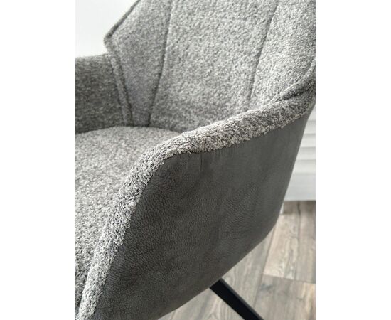 Стул Bravo ткань комби серый, поворотный механизм на 180 градусов, изображение 5 | Интернет магазин мебели и декора LifeDekor