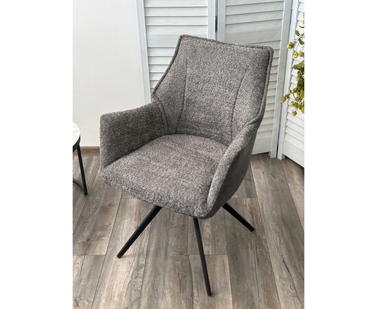 Стул Bravo ткань комби серый, поворотный механизм на 180 градусов, изображение 6 | Интернет магазин мебели и декора LifeDekor