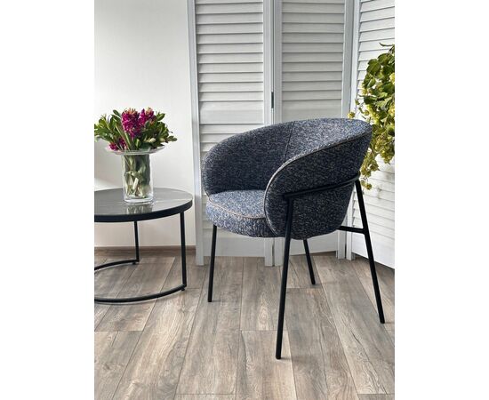 Стул Ghost букле биколорный, синий, изображение 2 | Интернет магазин мебели и декора LifeDekor