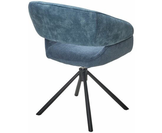 Стул Lotus ткань комби синий, поворотно-возвратный механизм 360 градусов, изображение 2 | Интернет магазин мебели и декора LifeDekor