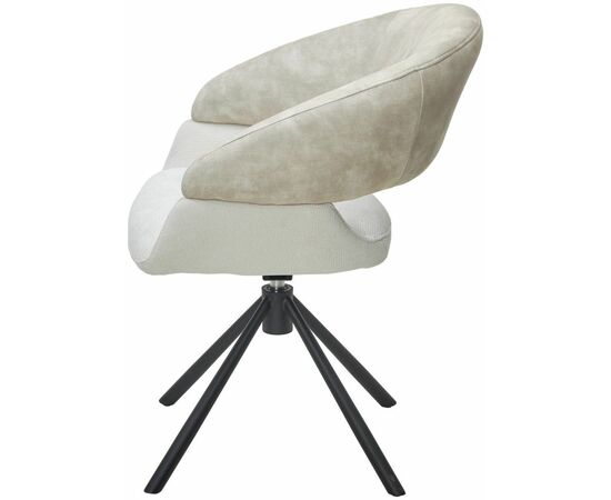 Стул Lotus ткань комби бежевый, поворотно-возвратный механизм 360 градусов, изображение 2 | Интернет магазин мебели и декора LifeDekor