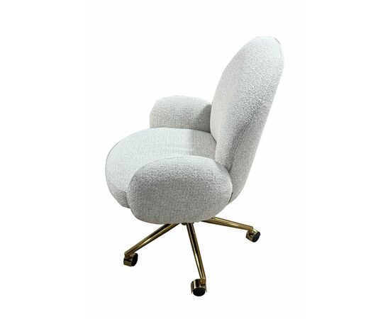 Кресло офисное Клауд PRO BS1239-WT, белый крем/золото, изображение 2 | Интернет магазин мебели и декора LifeDekor