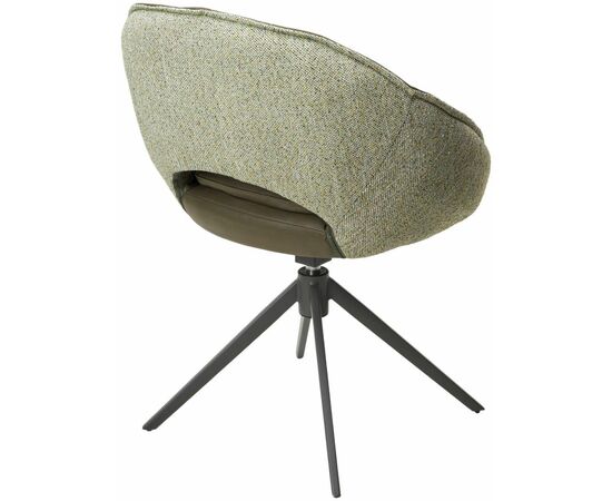 Стул Anna, ткань комби зеленый, поворотный механизм 360 градусов, изображение 2 | Интернет магазин мебели и декора LifeDekor