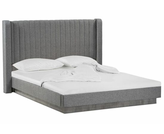 Кровать Tulip 160х200 с ПМ метрополитан грей / белая матовая | Интернет магазин мебели и декора LifeDekor