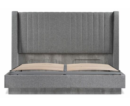 Кровать Tulip 160х200 с ПМ метрополитан грей / белая матовая, изображение 6 | Интернет магазин мебели и декора LifeDekor