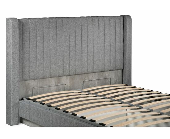 Кровать Tulip 160х200 с ПМ метрополитан грей / белая матовая, изображение 7 | Интернет магазин мебели и декора LifeDekor