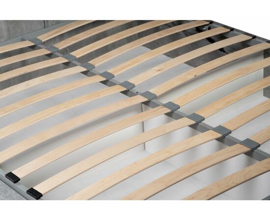 Кровать Tulip 160х200 с ПМ метрополитан грей / белая матовая, изображение 8 | Интернет магазин мебели и декора LifeDekor