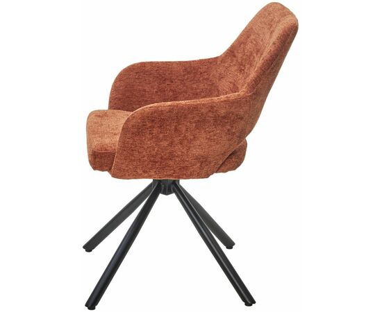 Стул Gandi шенил оранжевый, поворотно-возвратный механизм 180 градусов, изображение 2 | Интернет магазин мебели и декора LifeDekor