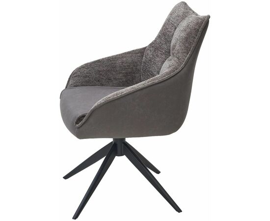 Стул Fabio ткань комби серый, поворотно-возвратный механизм 360 градусов, изображение 3 | Интернет магазин мебели и декора LifeDekor