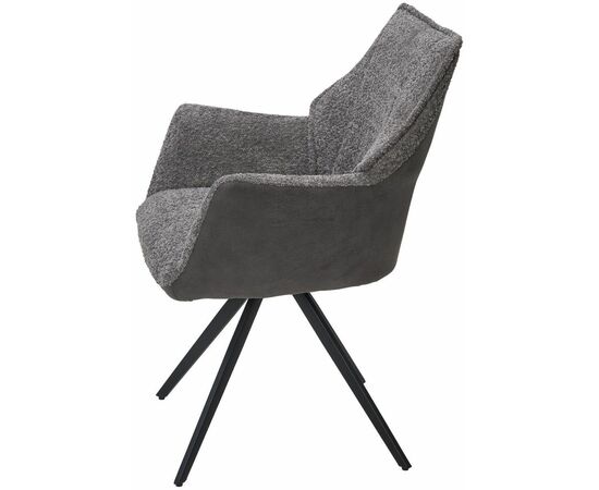 Стул Bravo ткань комби серый, поворотный механизм на 180 градусов, изображение 3 | Интернет магазин мебели и декора LifeDekor