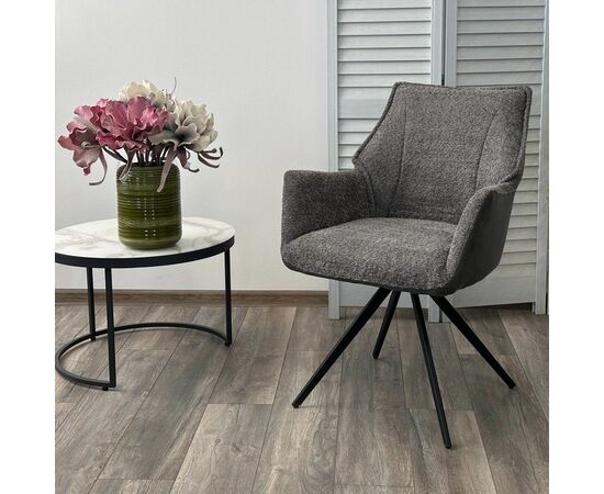 Стул Bravo ткань комби серый, поворотный механизм на 180 градусов, изображение 4 | Интернет магазин мебели и декора LifeDekor