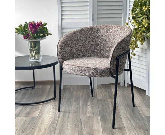 Стул Ghost букле биколорный, коричневый, изображение 4 | Интернет магазин мебели и декора LifeDekor