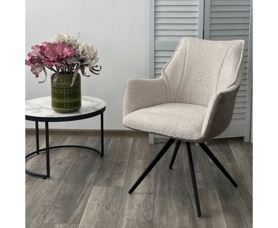 Стул Bravo ткань комби бежево-коричневый, поворотный механизм на 180 градусов, изображение 4 | Интернет магазин мебели и декора LifeDekor