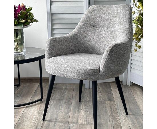 Стул Alen, шенил серый, изображение 2 | Интернет магазин мебели и декора LifeDekor