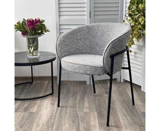 Стул Ghost букле биколорный, серый, изображение 6 | Интернет магазин мебели и декора LifeDekor