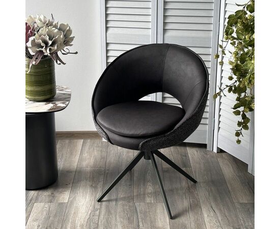 Стул Anna, ткань комби серый, поворотный механизм 360 градусов, изображение 7 | Интернет магазин мебели и декора LifeDekor