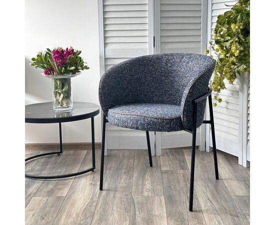 Стул Ghost букле биколорный, синий, изображение 6 | Интернет магазин мебели и декора LifeDekor