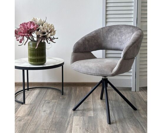 Стул Lotus ткань комби серый, поворотно-возвратный механизм 360 градусов, изображение 4 | Интернет магазин мебели и декора LifeDekor