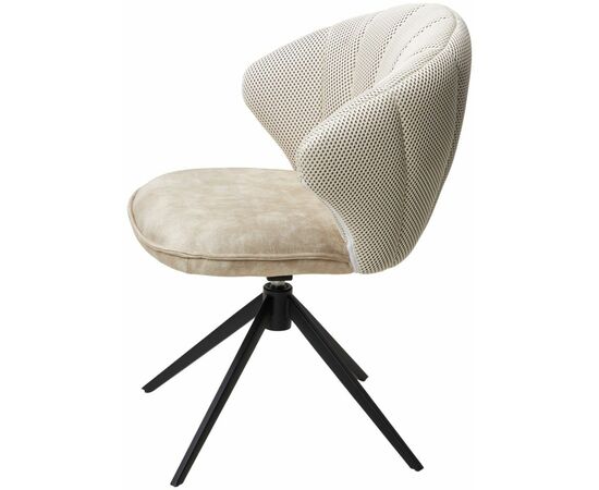 Стул Shell ткань комби бежевый, поворотно-возвратный механизм 360 градусов с автовозвратом, изображение 3 | Интернет магазин мебели и декора LifeDekor