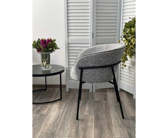 Стул Ghost букле биколорный, серый, изображение 2 | Интернет магазин мебели и декора LifeDekor