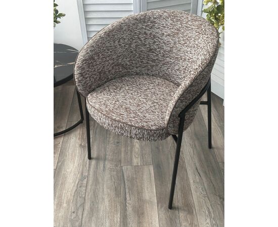 Стул Ghost букле биколорный, коричневый, изображение 2 | Интернет магазин мебели и декора LifeDekor