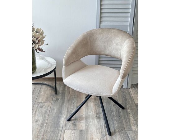 Стул Lotus ткань комби бежевый, поворотно-возвратный механизм 360 градусов, изображение 6 | Интернет магазин мебели и декора LifeDekor