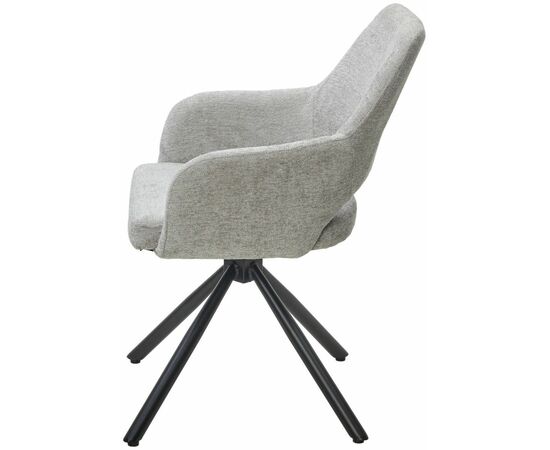 Стул Gandi шенил светло-серый, поворотно-возвратный механизм 180 градусов, изображение 2 | Интернет магазин мебели и декора LifeDekor