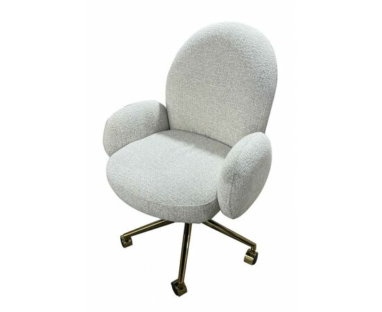 Кресло офисное Клауд PRO BS1239-WT, белый крем/золото | Интернет магазин мебели и декора LifeDekor