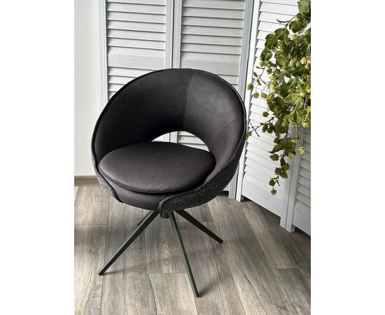 Стул Anna, ткань комби серый, поворотный механизм 360 градусов, изображение 6 | Интернет магазин мебели и декора LifeDekor