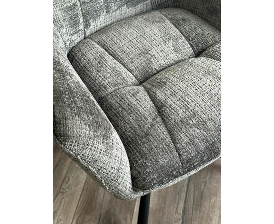 Стул Edwin шенилл серый, поворотно-возвратный механизм 360 градусов, изображение 5 | Интернет магазин мебели и декора LifeDekor