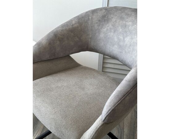 Стул Lotus ткань комби серый, поворотно-возвратный механизм 360 градусов, изображение 5 | Интернет магазин мебели и декора LifeDekor