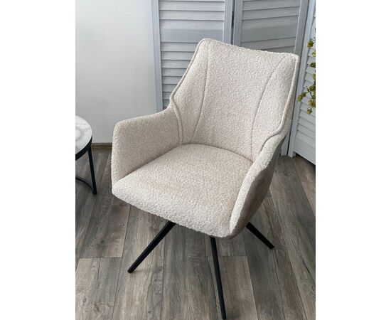 Стул Bravo ткань комби бежево-коричневый, поворотный механизм на 180 градусов, изображение 6 | Интернет магазин мебели и декора LifeDekor