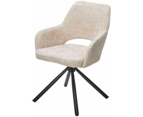 Стул Gandi шенил бежевый, поворотно-возвратный механизм 180 градусов, изображение 3 | Интернет магазин мебели и декора LifeDekor