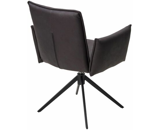 Стул c подлокотниками Indigo экокожа черный, поворотно-возвратный механизм 360 градусов, изображение 2 | Интернет магазин мебели и декора LifeDekor