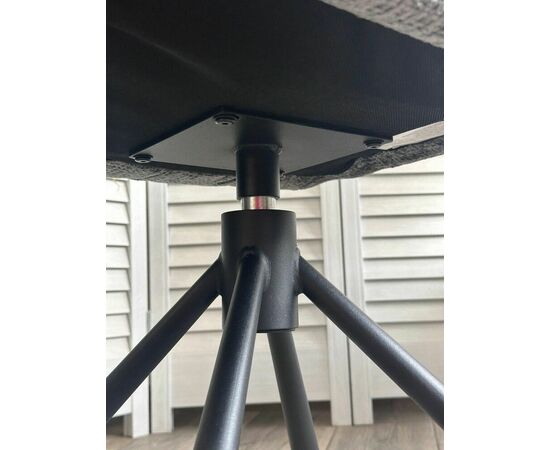 Стул Edwin шенилл серый, поворотно-возвратный механизм 360 градусов, изображение 6 | Интернет магазин мебели и декора LifeDekor