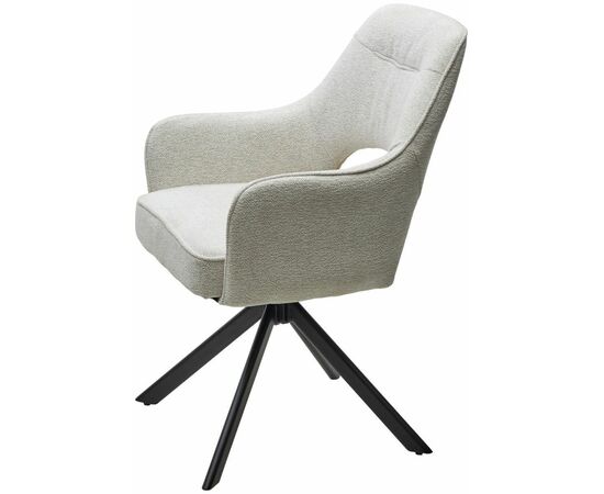 Стул Muara, букле бело-бежевый, поворотно-возвратный механизм, изображение 3 | Интернет магазин мебели и декора LifeDekor