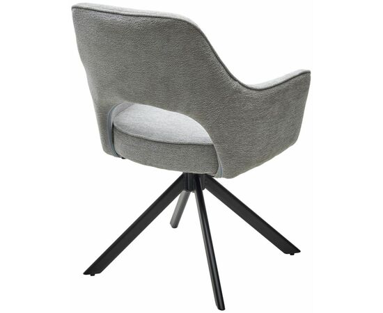 Стул Muara, букле серо-бежевый, поворотно-возвратный механизм, изображение 2 | Интернет магазин мебели и декора LifeDekor